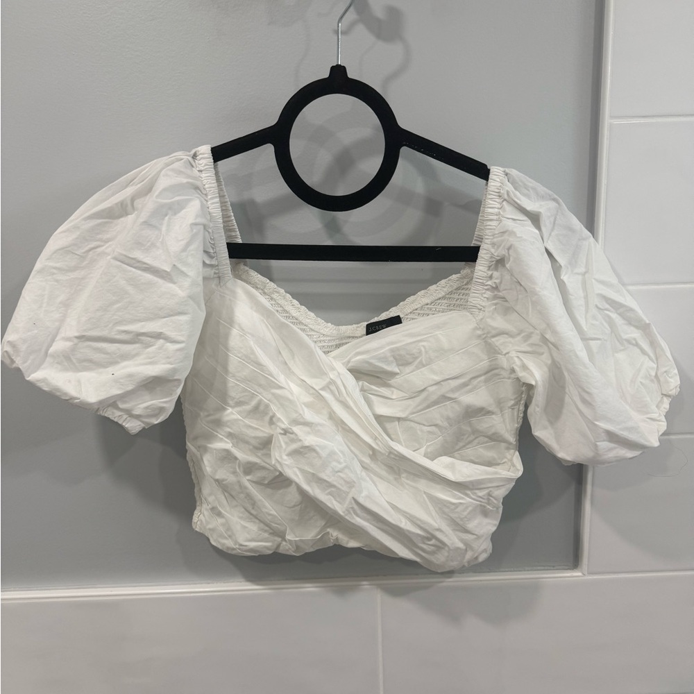 Elegant White Puff Sleeve Top